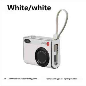 Xiangwu charging treasure comes with a fast charging cable, is ultra-thin and compact, has a large capacity of 10,000 mAh, and is portable, suitable for carrying on airplanes