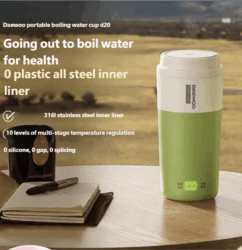 portable water heating cup, vacuum cup, automatic heating electric boiling cup, hot milk, small travel water kettle, household use