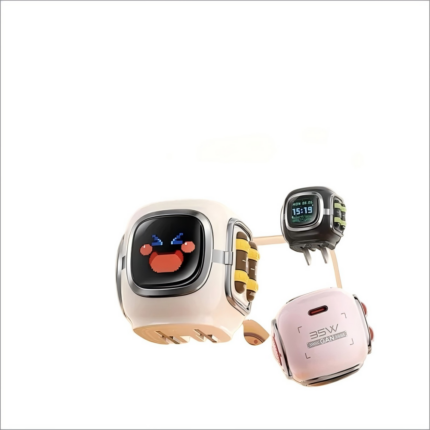 Small electronic screen, pixel screen, charging head, fast charging data cable for mobile phone, 35W gallium nitride charger, new gift, table decoration